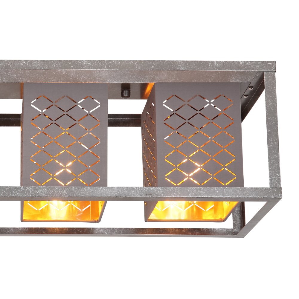 Globo THOMAS Ceiling Light Oxidised Silver, 4-light sources