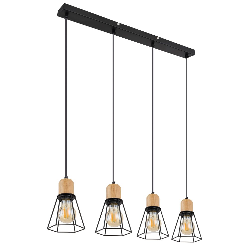 Globo HELENE Pendant Light black, 4-light sources