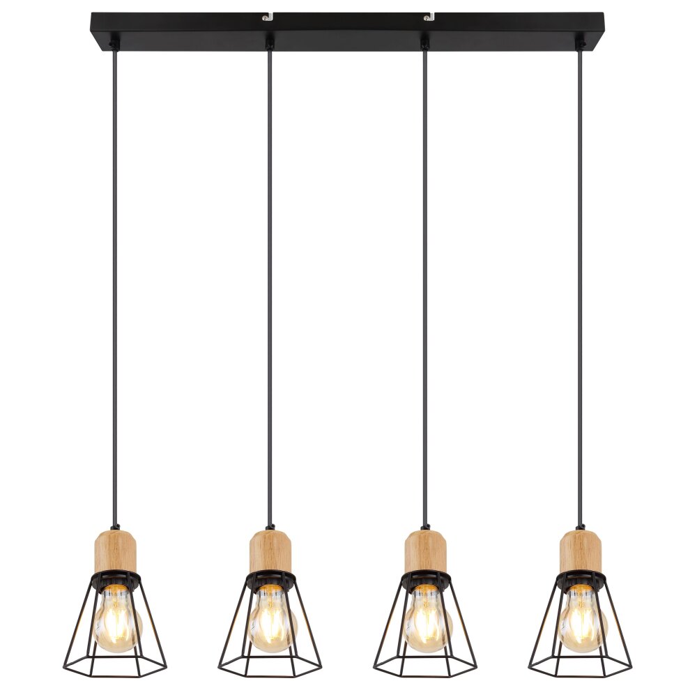 Globo HELENE Pendant Light black, 4-light sources