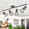 BARIPADA Ceiling Light anthracite, chrome, 4-light sources