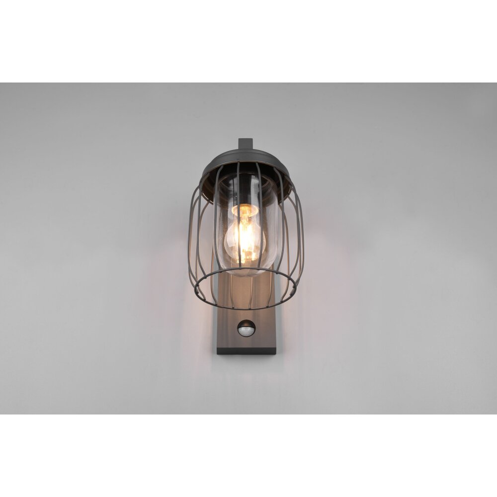 Trio-Leuchten TUELA Wall Light anthracite, 1-light source, Motion sensor