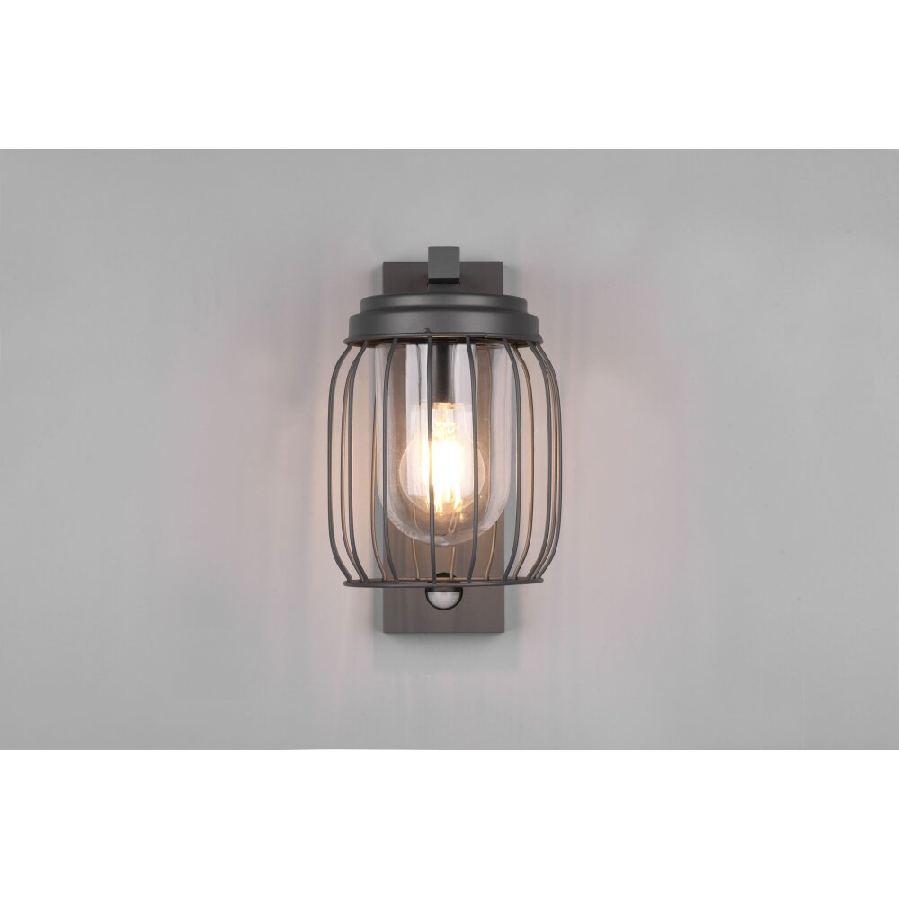 Trio-Leuchten TUELA Wall Light anthracite, 1-light source, Motion sensor