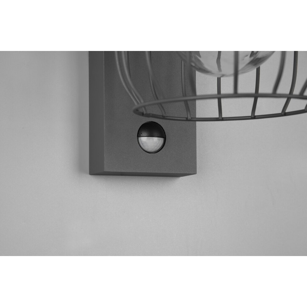 Trio-Leuchten TUELA Wall Light anthracite, 1-light source, Motion sensor