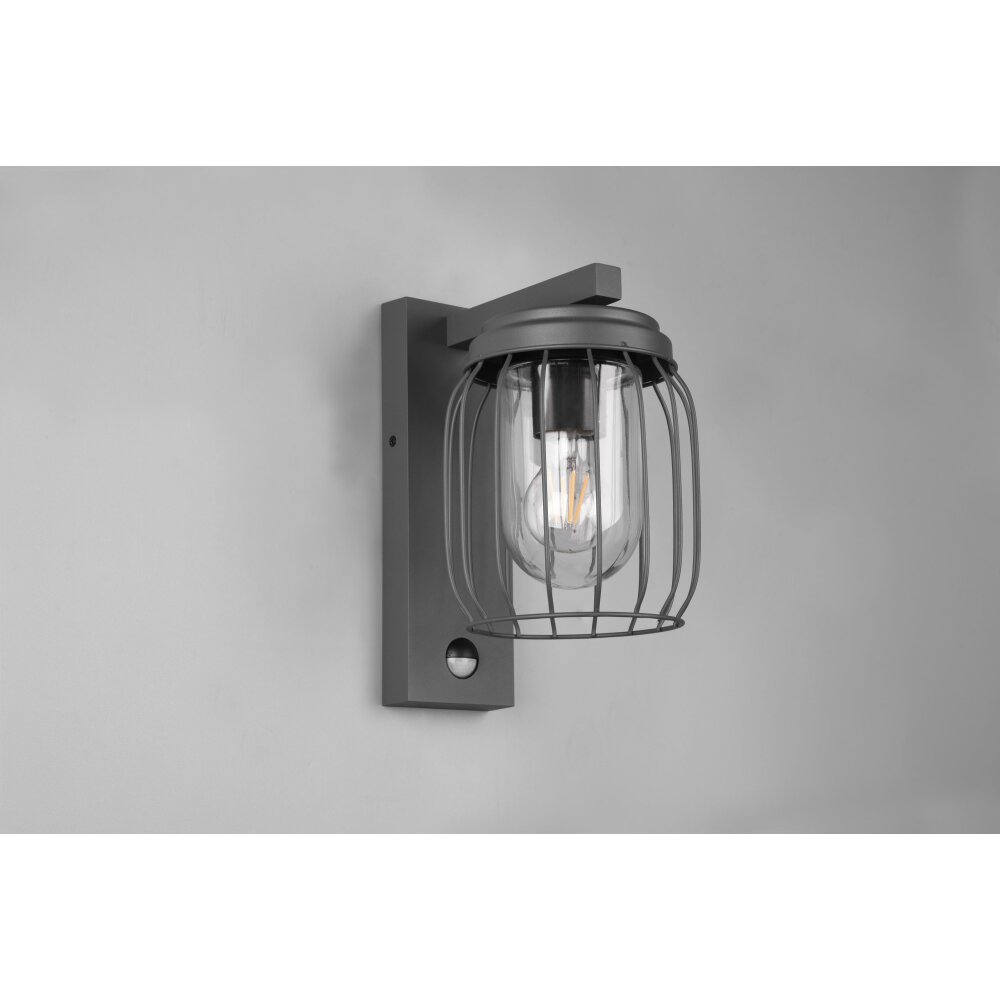Trio-Leuchten TUELA Wall Light anthracite, 1-light source, Motion sensor
