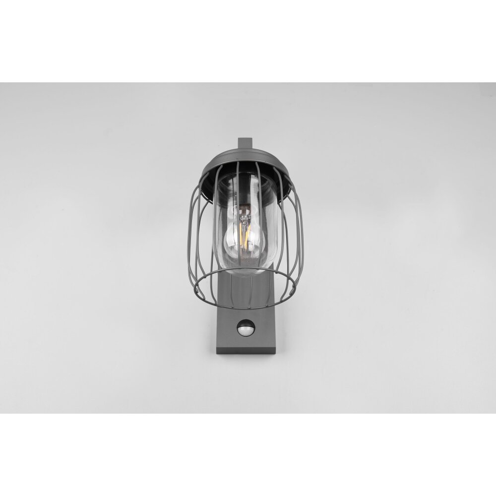 Trio-Leuchten TUELA Wall Light anthracite, 1-light source, Motion sensor