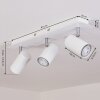 JAVEL Ceiling Light chrome, white, 3-light sources