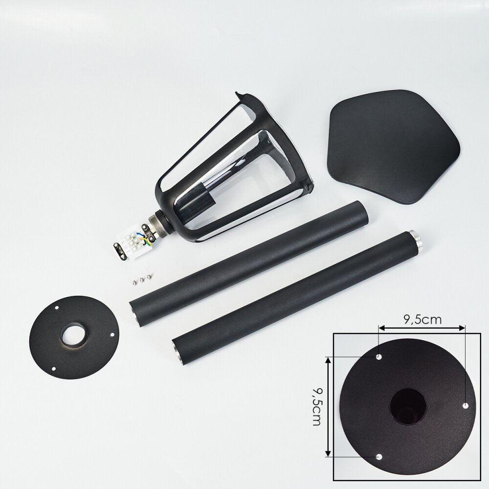 VENNESHAMM path light black, 1-light source