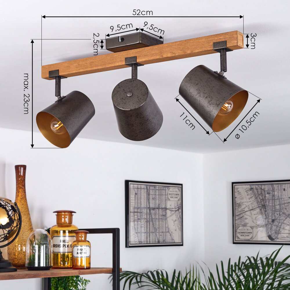 GRESSOT Ceiling Light Ecru, matt nickel, 3-light sources
