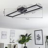 HYACINTHE Ceiling Light LED chrome, black, 1-light source