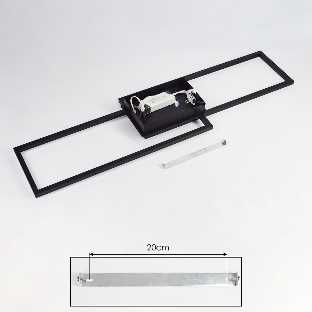 HYACINTHE Ceiling Light LED black, white, 1-light source