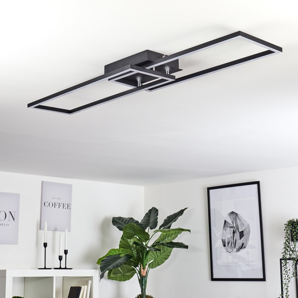 HYACINTHE Ceiling Light LED black, white, 1-light source