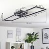 HYACINTHE Ceiling Light LED chrome, black, 1-light source