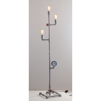 Luce-Design AMARCORD Floor Lamp galvanized, 3-light sources