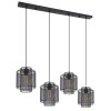 Globo AUGUSTIN Pendant Light black, 4-light sources