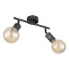 Globo OTTILIE Ceiling Light dark brown, matt nickel, 2-light sources