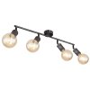 Globo OTTILIE Ceiling Light dark brown, matt nickel, 4-light sources