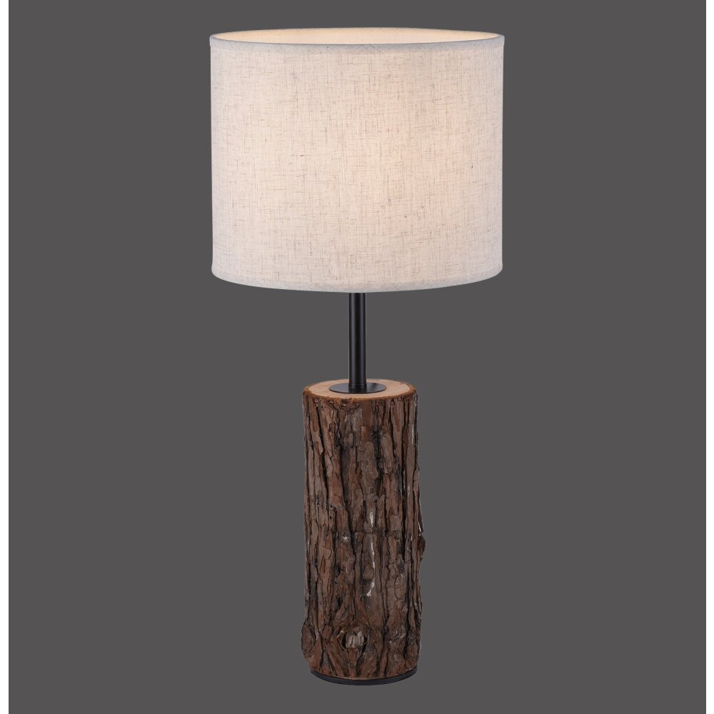 Leuchten-Direkt BARK Table lamp Ecru, black, 1-light source