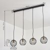 BUIHOMAU Pendant Light black, 4-light sources