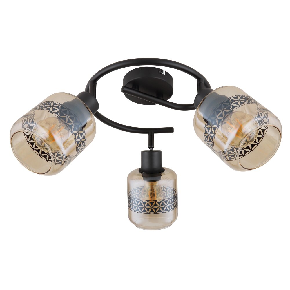 Globo LAZARUS Ceiling Light black, 3-light sources