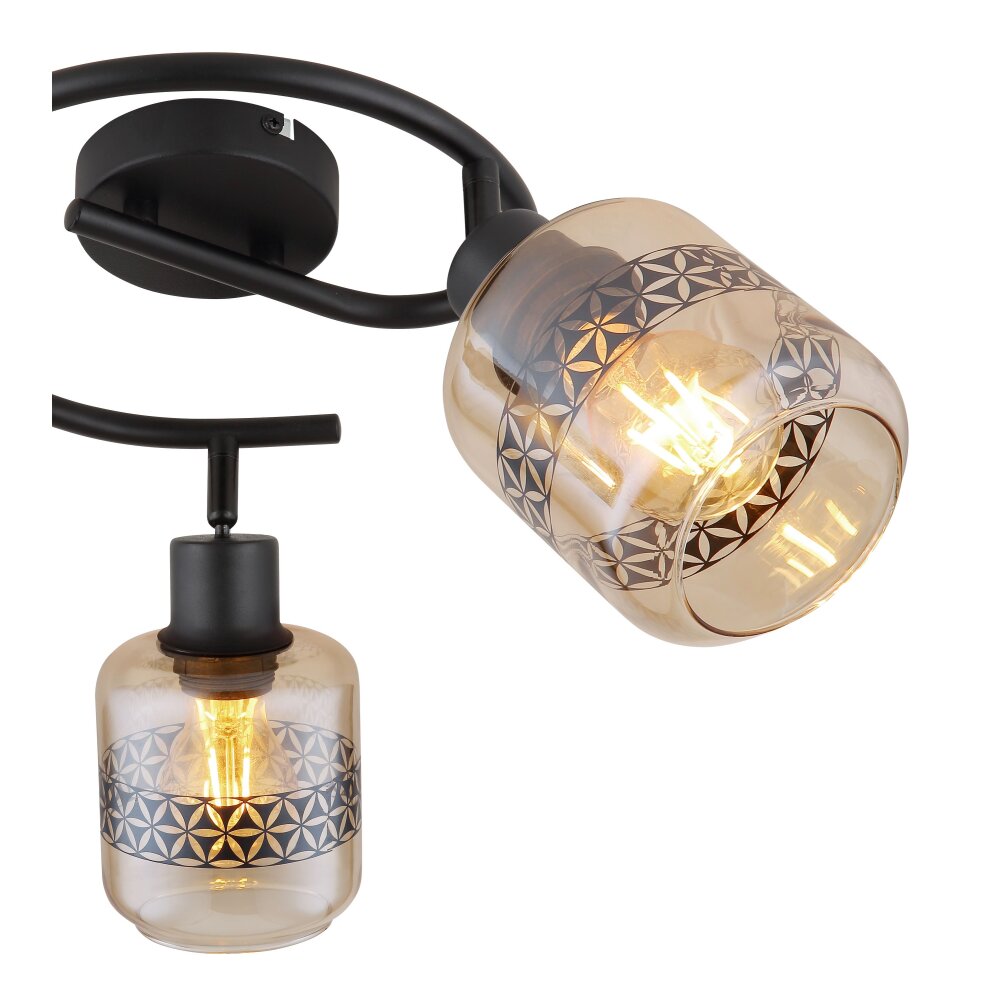 Globo LAZARUS Ceiling Light black, 3-light sources