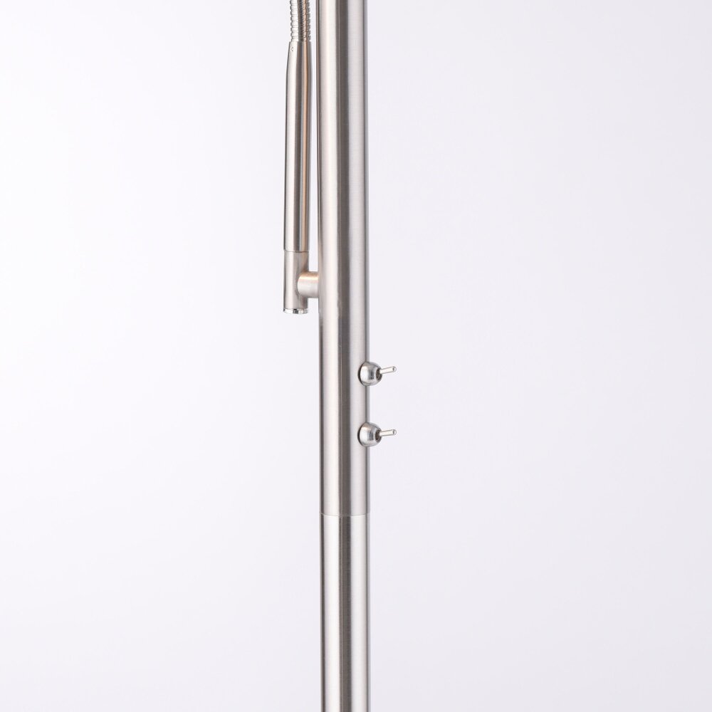Leuchten-Direkt LOLASMART-ROCCO Floor Lamp LED brushed steel, 1-light source, Remote control