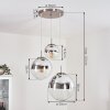 DEGEVOS Pendant Light matt nickel, 3-light sources