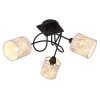 Globo GABRIELE Ceiling Light black, 3-light sources