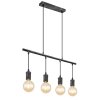 Globo OTTILIE Pendant Light dark brown, matt nickel, 4-light sources