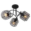 Globo AUGUSTIN Ceiling Light black, 3-light sources