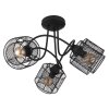 Globo AUGUSTIN Ceiling Light black, 3-light sources