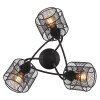 Globo AUGUSTIN Ceiling Light black, 3-light sources