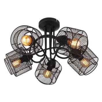 Globo AUGUSTIN Ceiling Light black, 5-light sources