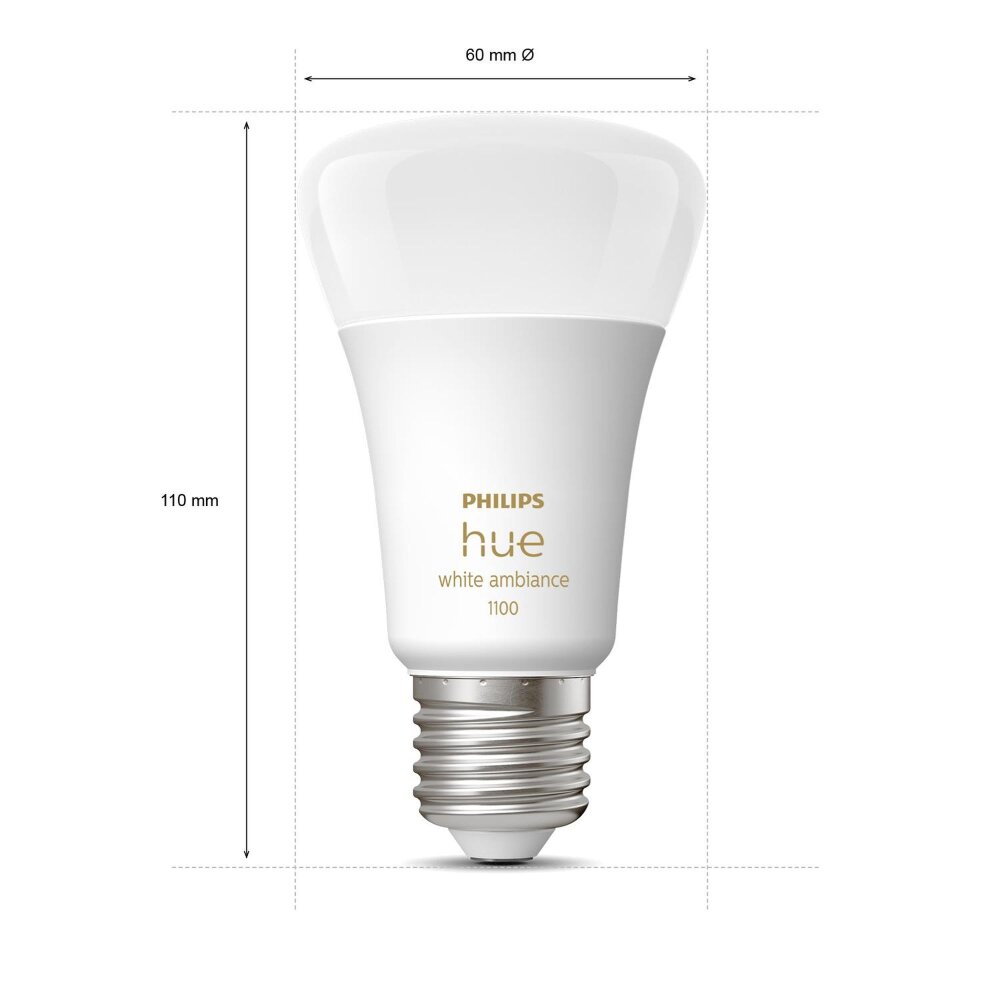 Philips Hue WHITE AMBIANCE LED E27 8 Watt 2200 - 6500 Kelvin 806 Lumen  8719514291256
