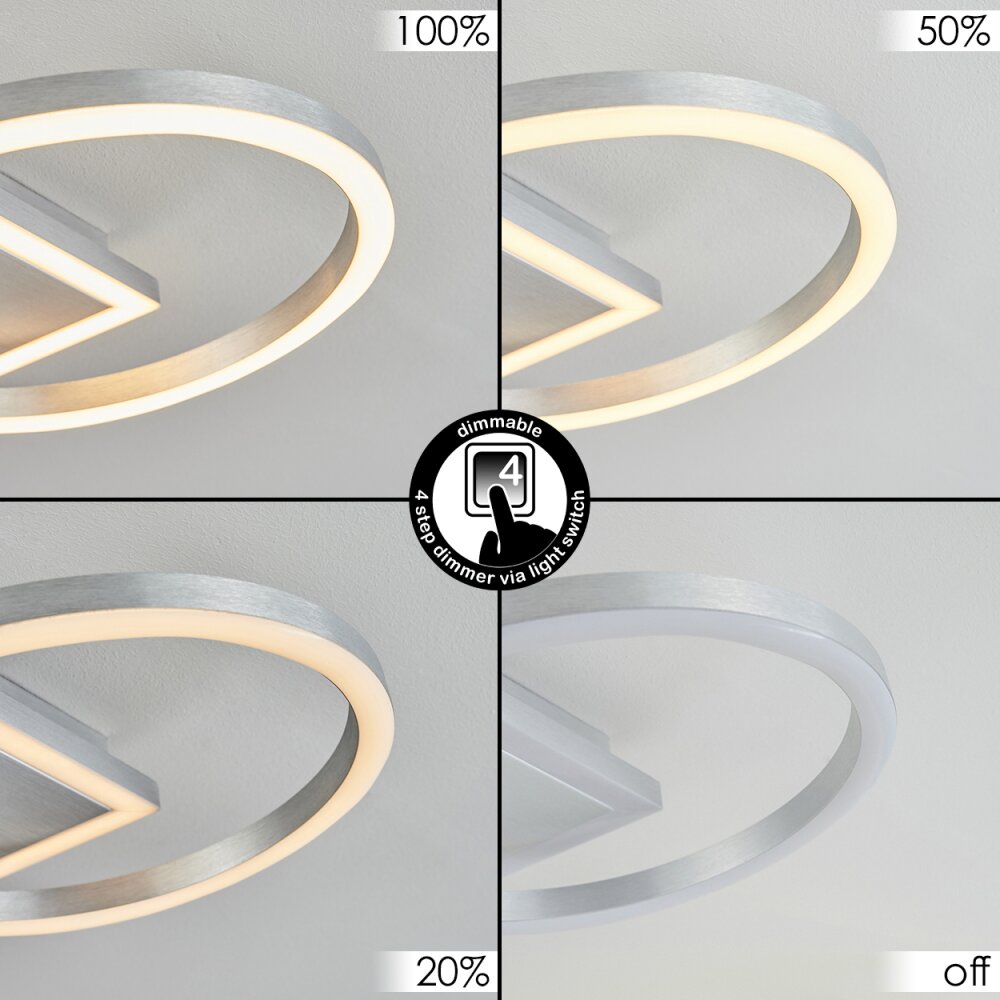 MOYA Ceiling Light LED silver, white, 1-light source