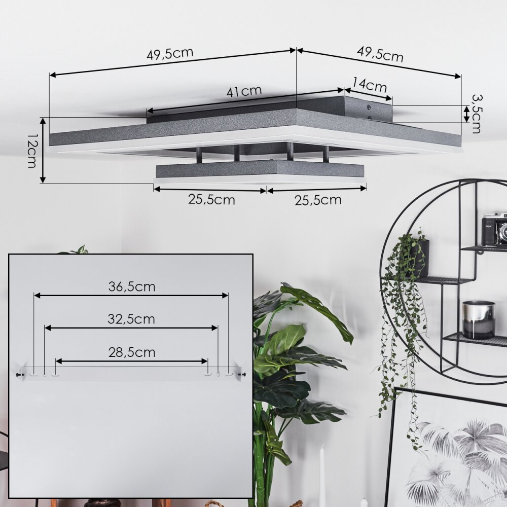 KOLO Ceiling Light LED black, white, 1-light source