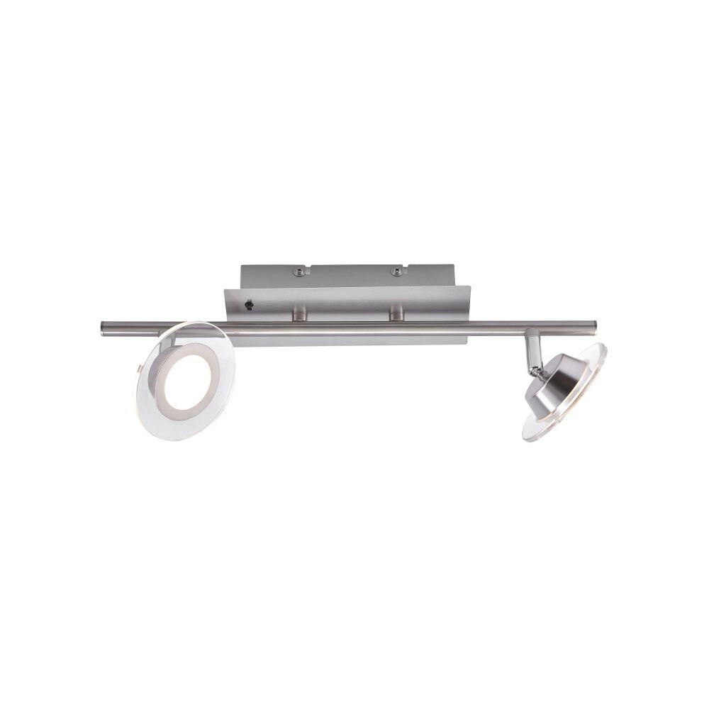 Leuchten Direkt LOLA-MIKE Ceiling Light LED stainless steel, 2-light sources, Remote control, Colour changer