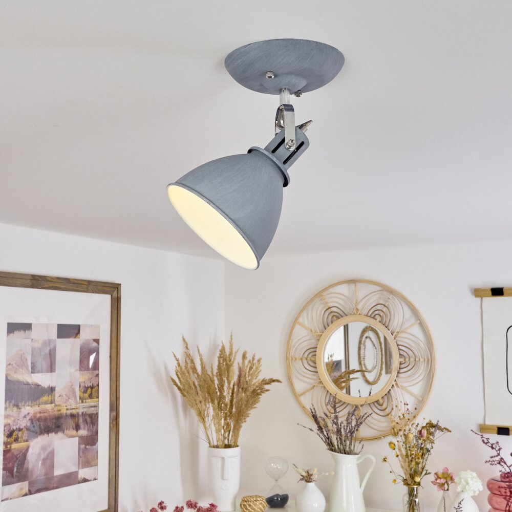 KOPPOM Ceiling Light chrome, grey, 1-light source