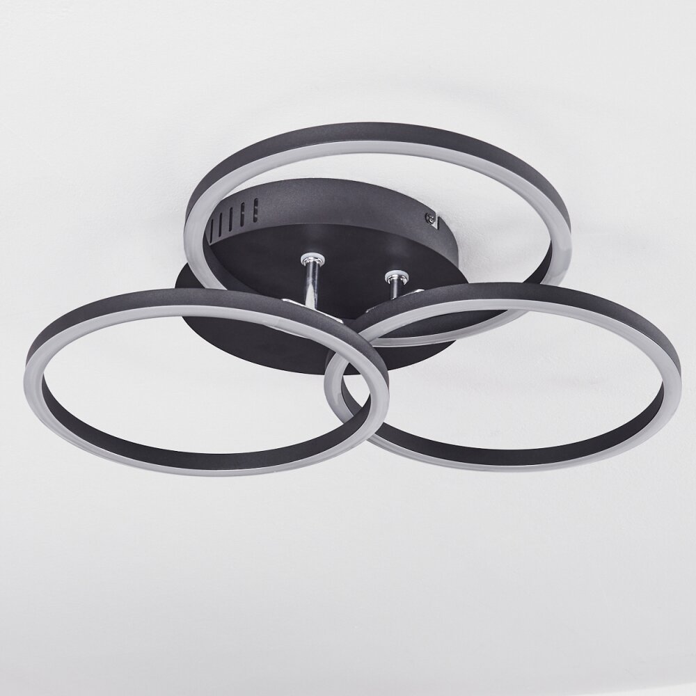 XENA Ceiling Light LED black, 1-light source, Remote control