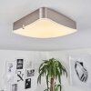 HUTTON Ceiling Light LED matt nickel, 1-light source