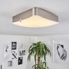 HUTTON Ceiling Light LED matt nickel, 1-light source