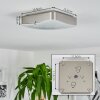 HUTTON Ceiling Light LED matt nickel, 1-light source