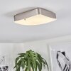 HUTTON Ceiling Light LED matt nickel, 1-light source