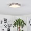 HUTTON Ceiling Light LED matt nickel, 1-light source