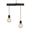 Globo GREGOR Pendant Light Dark wood, black, 3-light sources