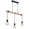 Globo GREGOR Pendant Light Light wood, black, 3-light sources