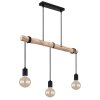 Globo GREGOR Pendant Light Light wood, black, 3-light sources