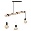 Globo GREGOR Pendant Light Light wood, black, 3-light sources