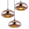 Globo SELLY Pendant Light black, 3-light sources