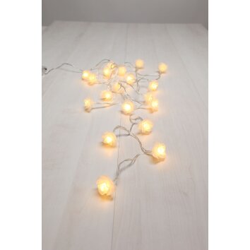 Globo rope lights LED white, 30-light sources