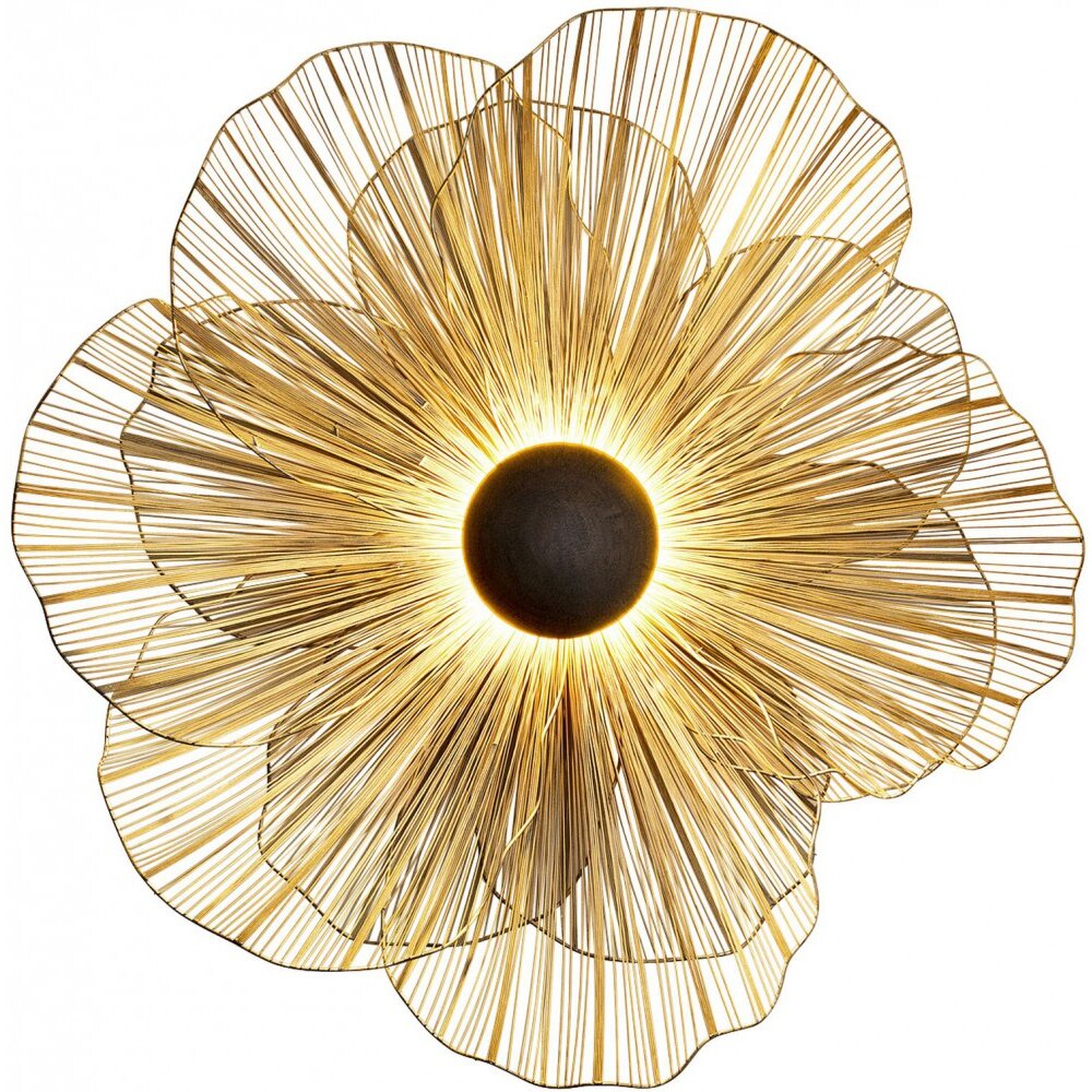 Holländer Tremolo wall light brown, gold, black, 3-light sources